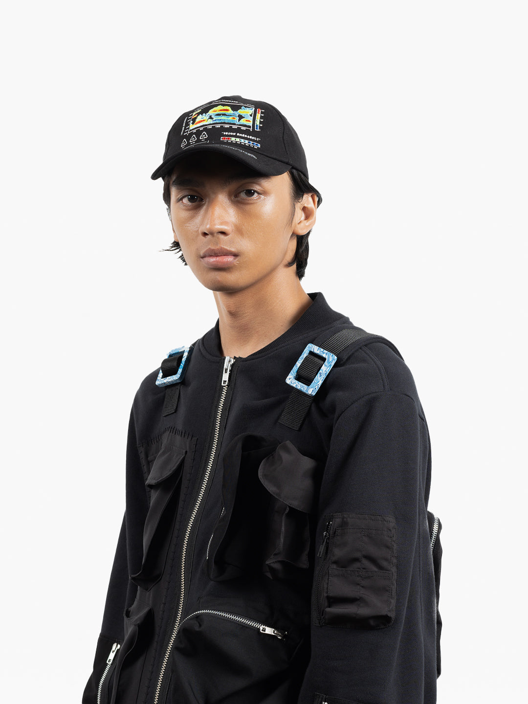 Ocean Mapping Cap Black