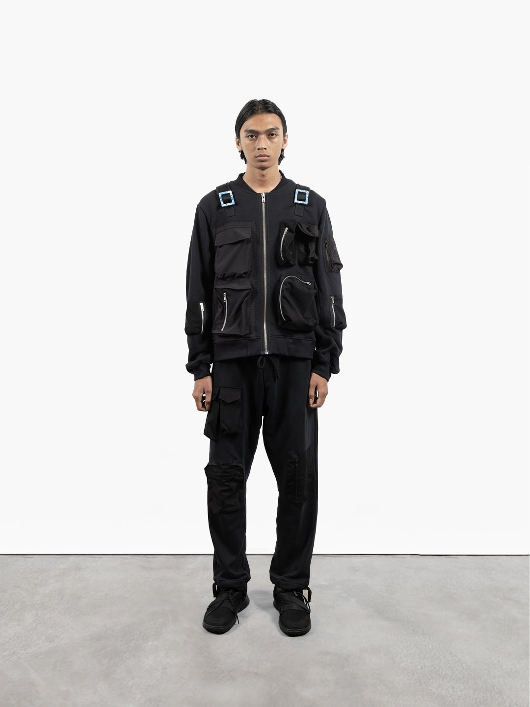 Recycling Parachute Jacket Black