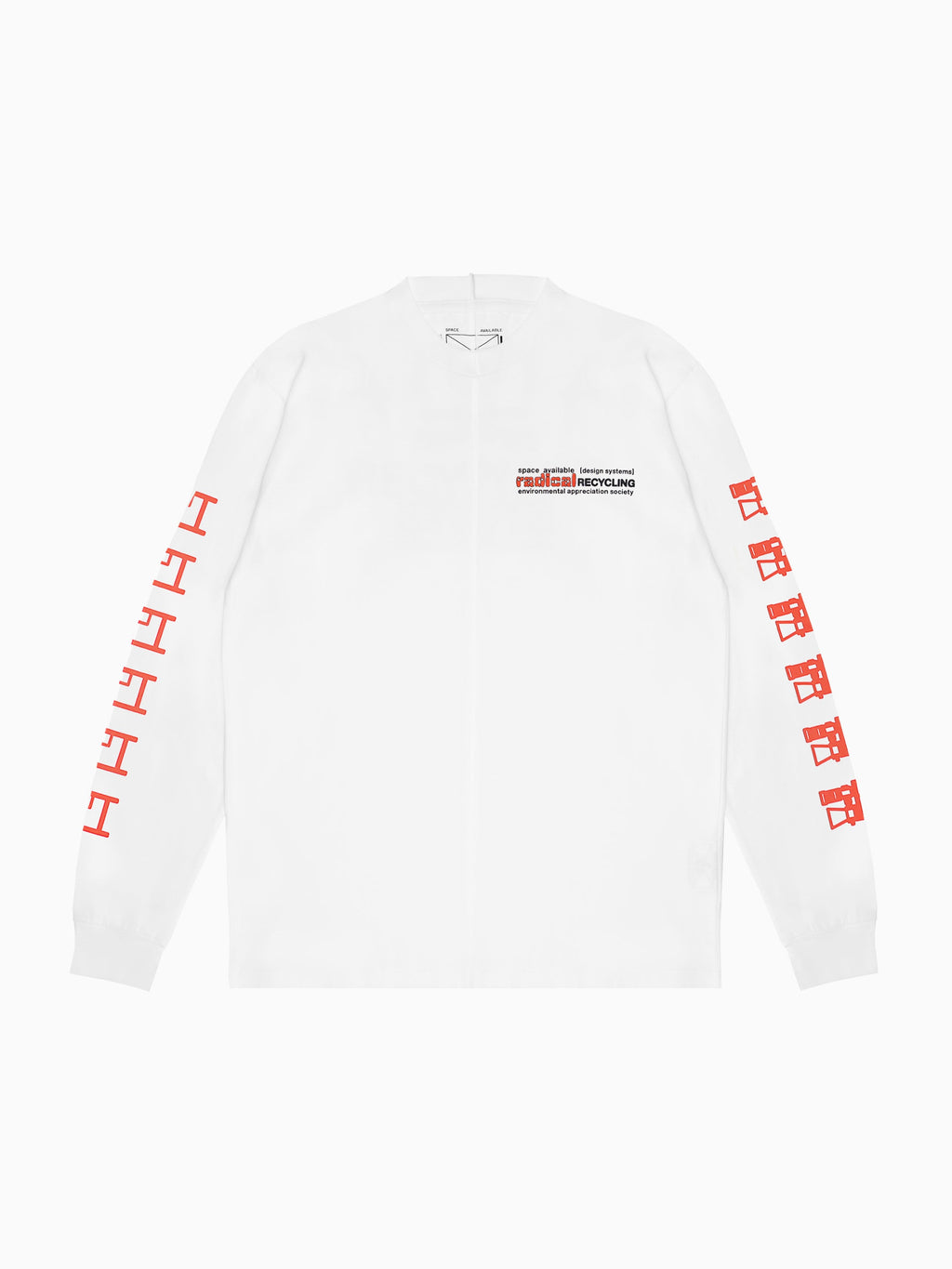 Radical Recycling Long Sleeve T-Shirt White