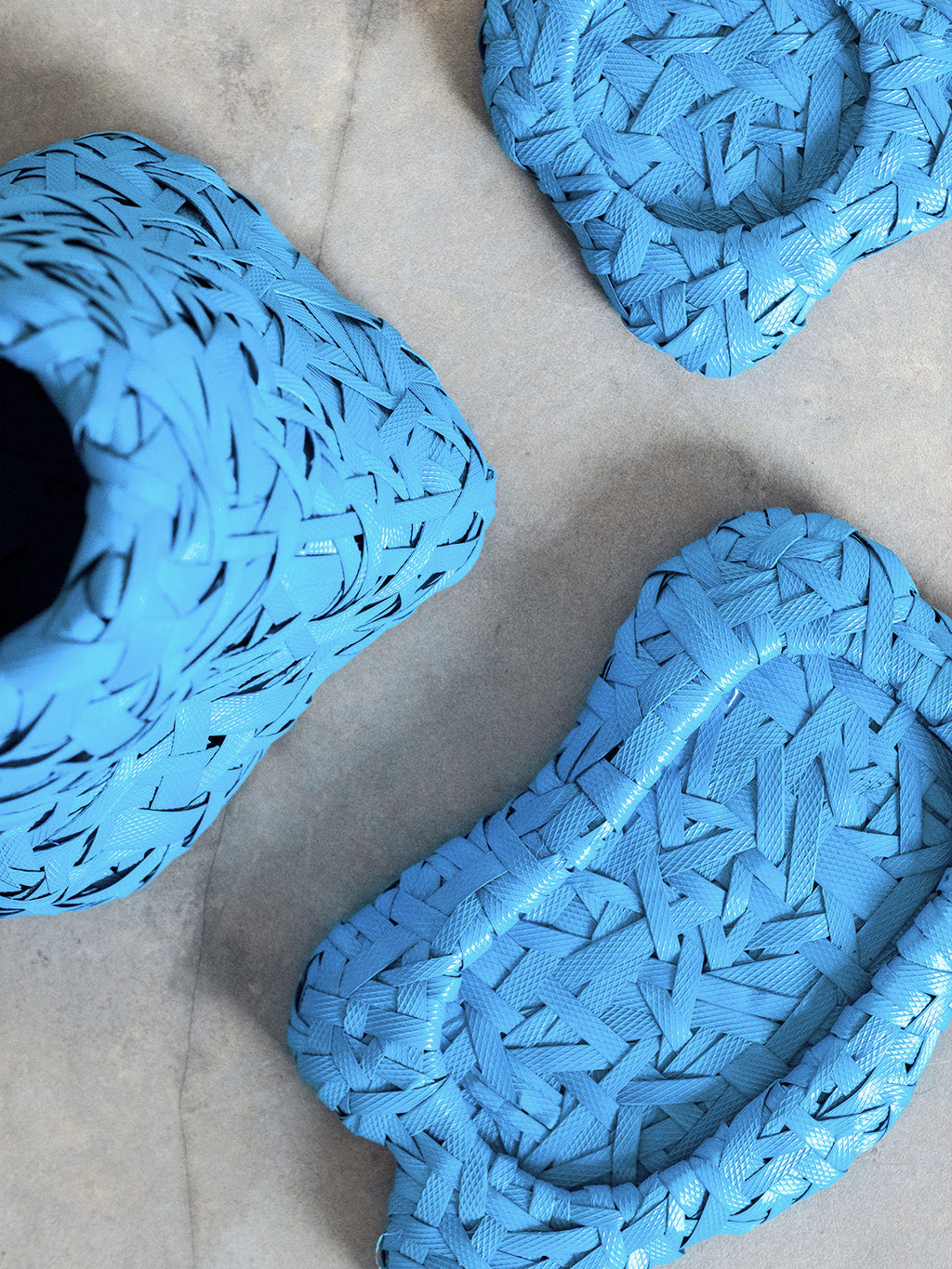 Recycled Plastic Woven Ecology Tray Blue