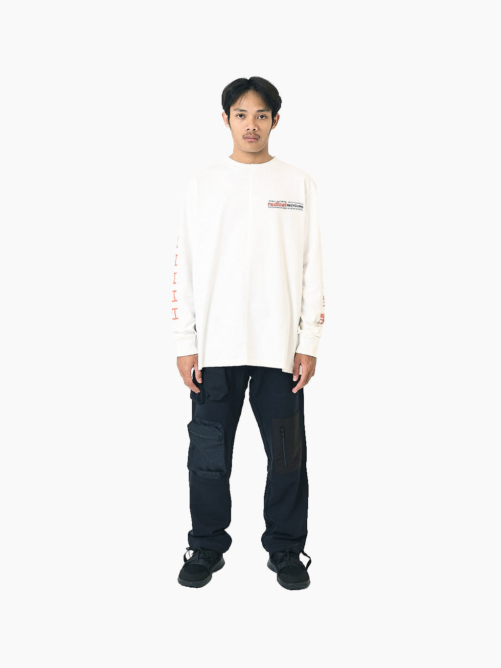 Radical Recycling Long Sleeve T-Shirt White