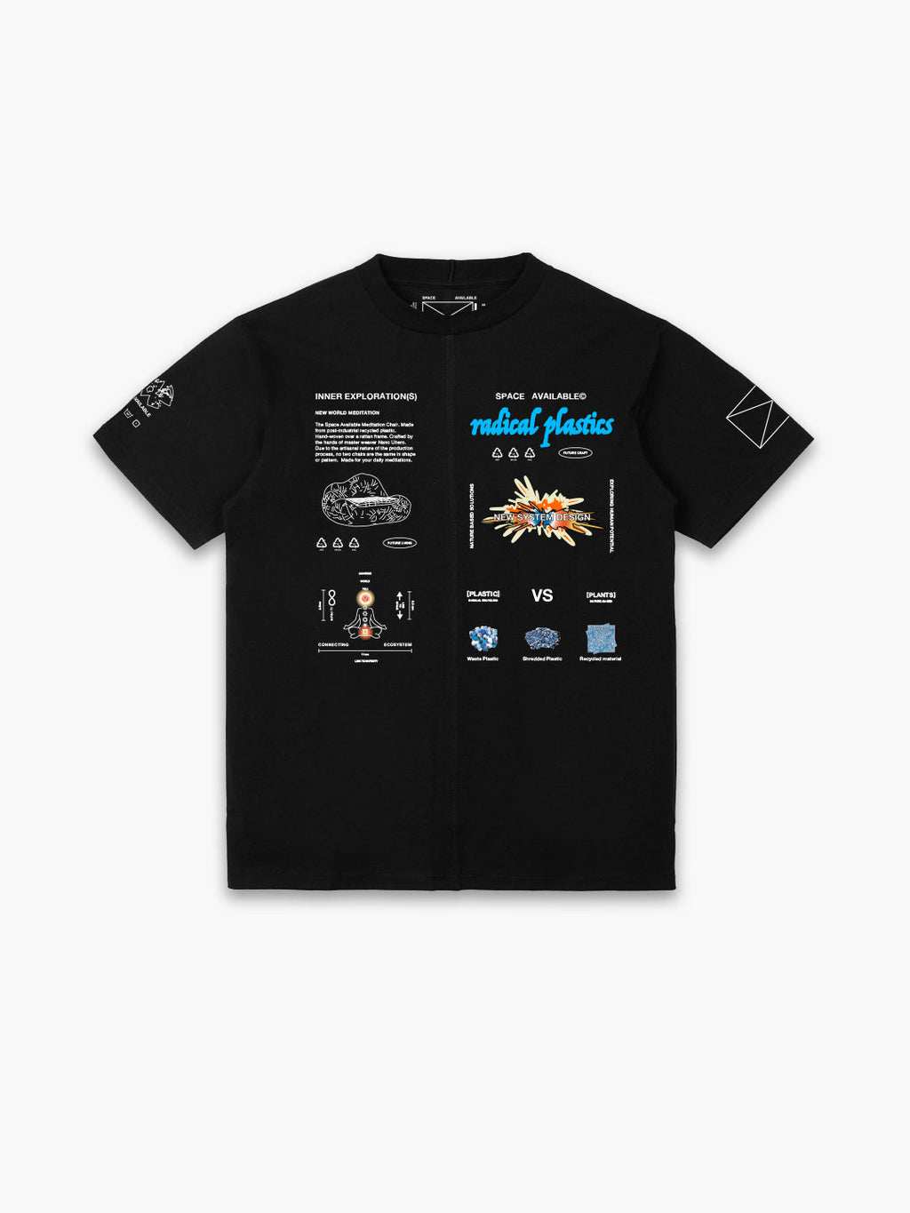 Plant vs Plastic T-shirt Black