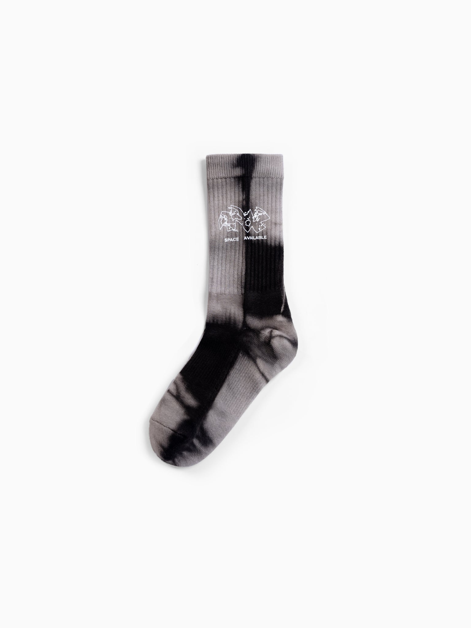 Logo Sock Tie Dye Grey