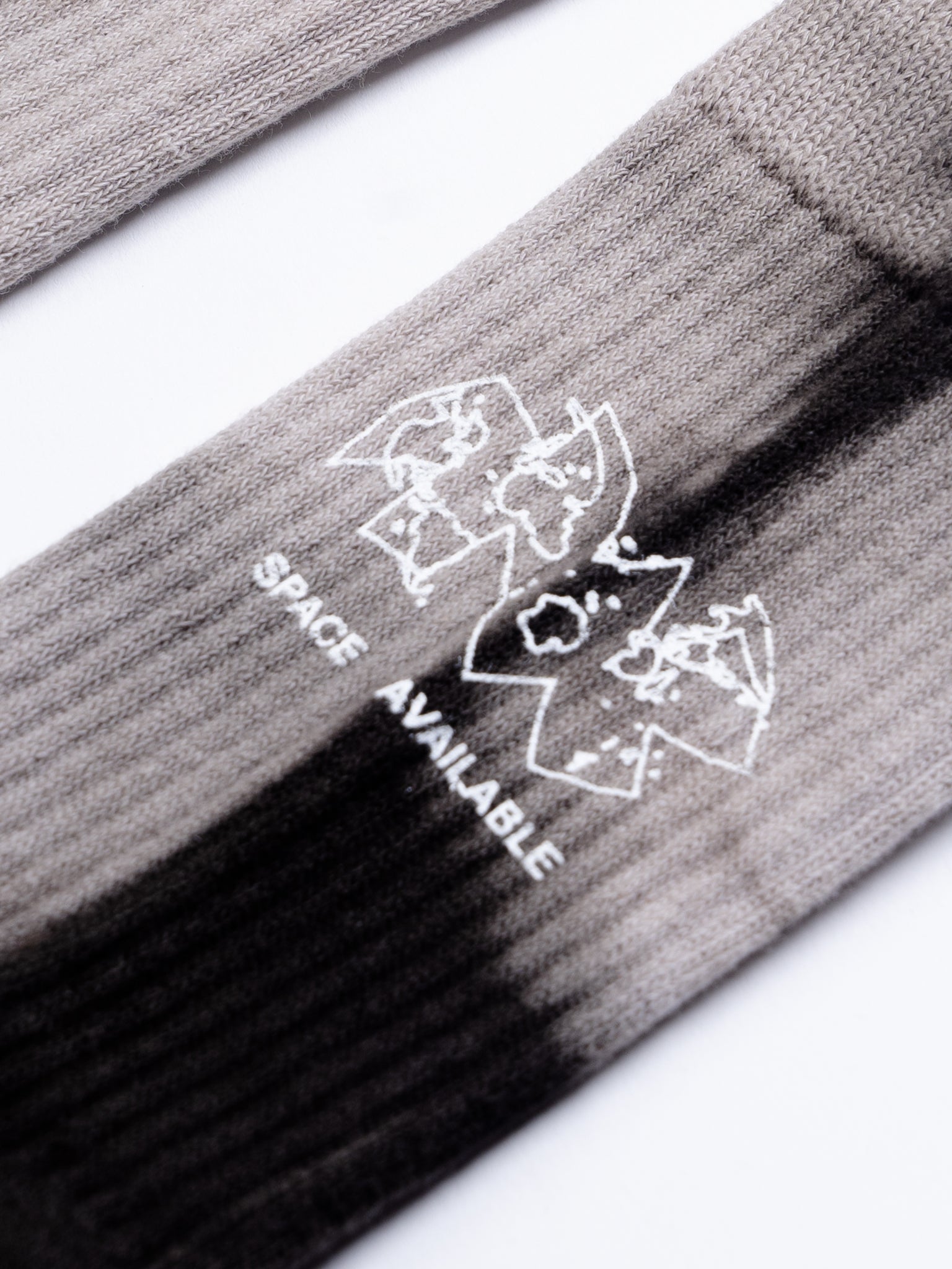 Logo Sock Tie Dye Grey