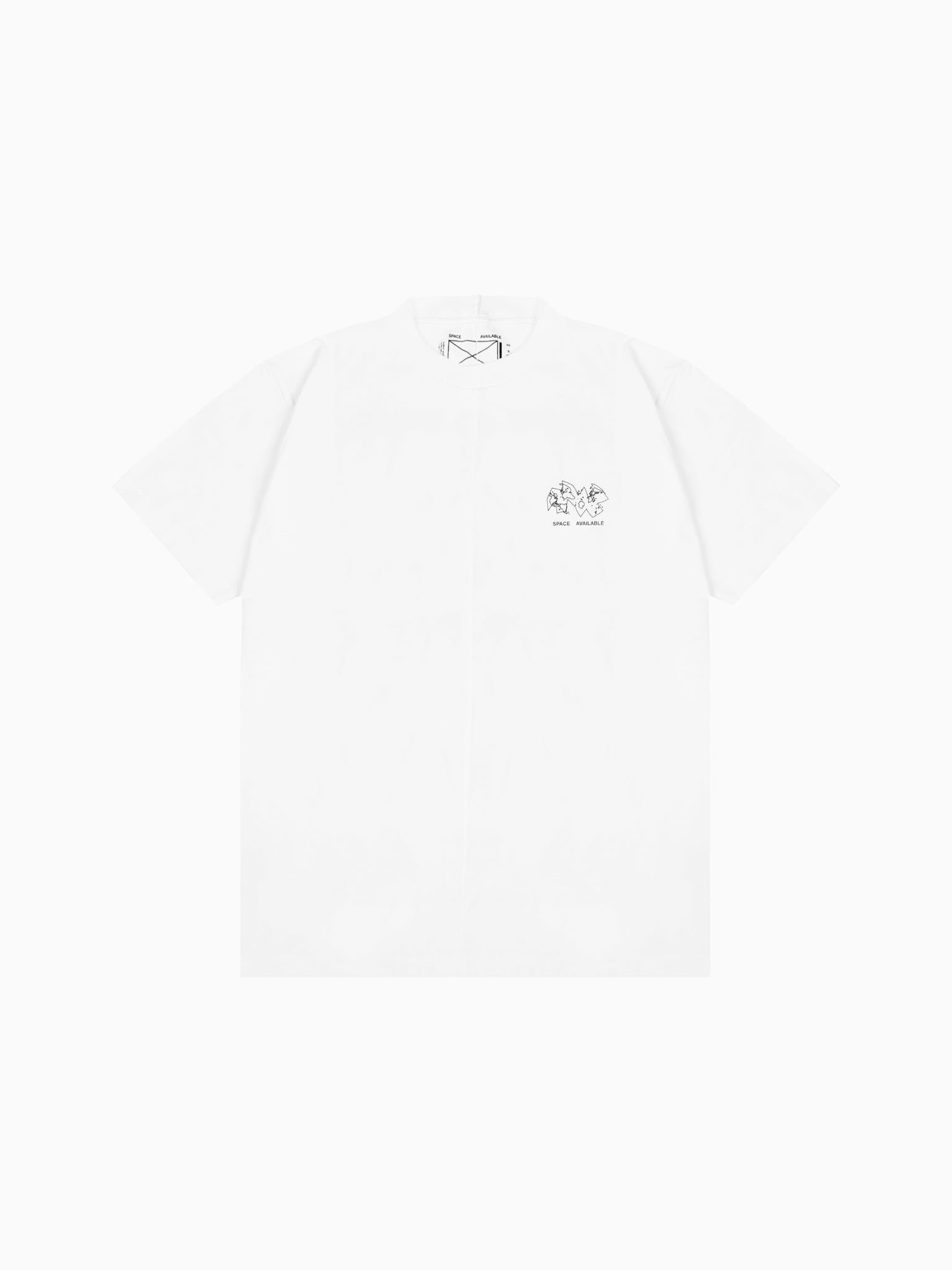 Blue Carbon System Embroidery Tee White