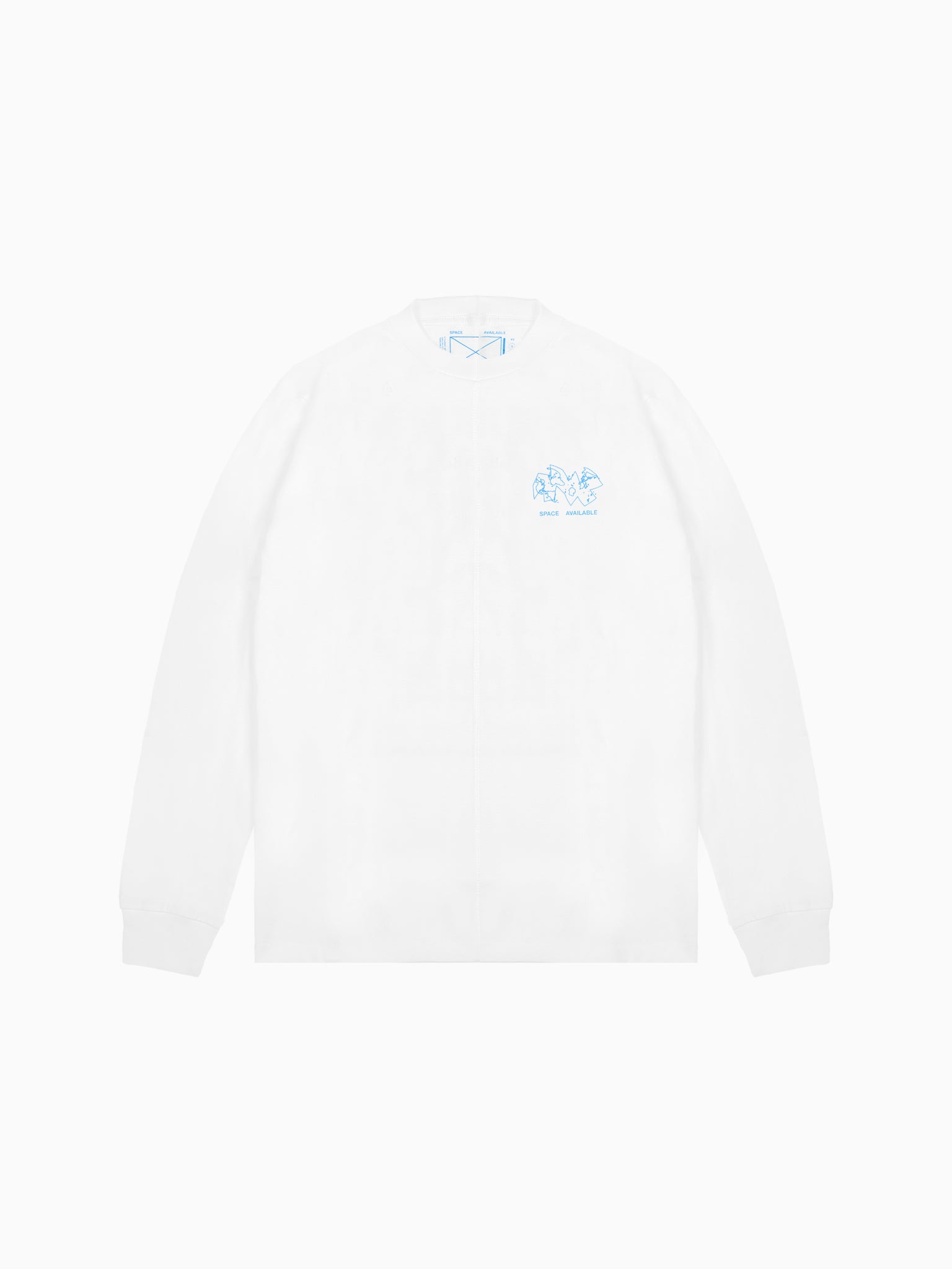 Ocean Mapping Long Sleeve Tee White