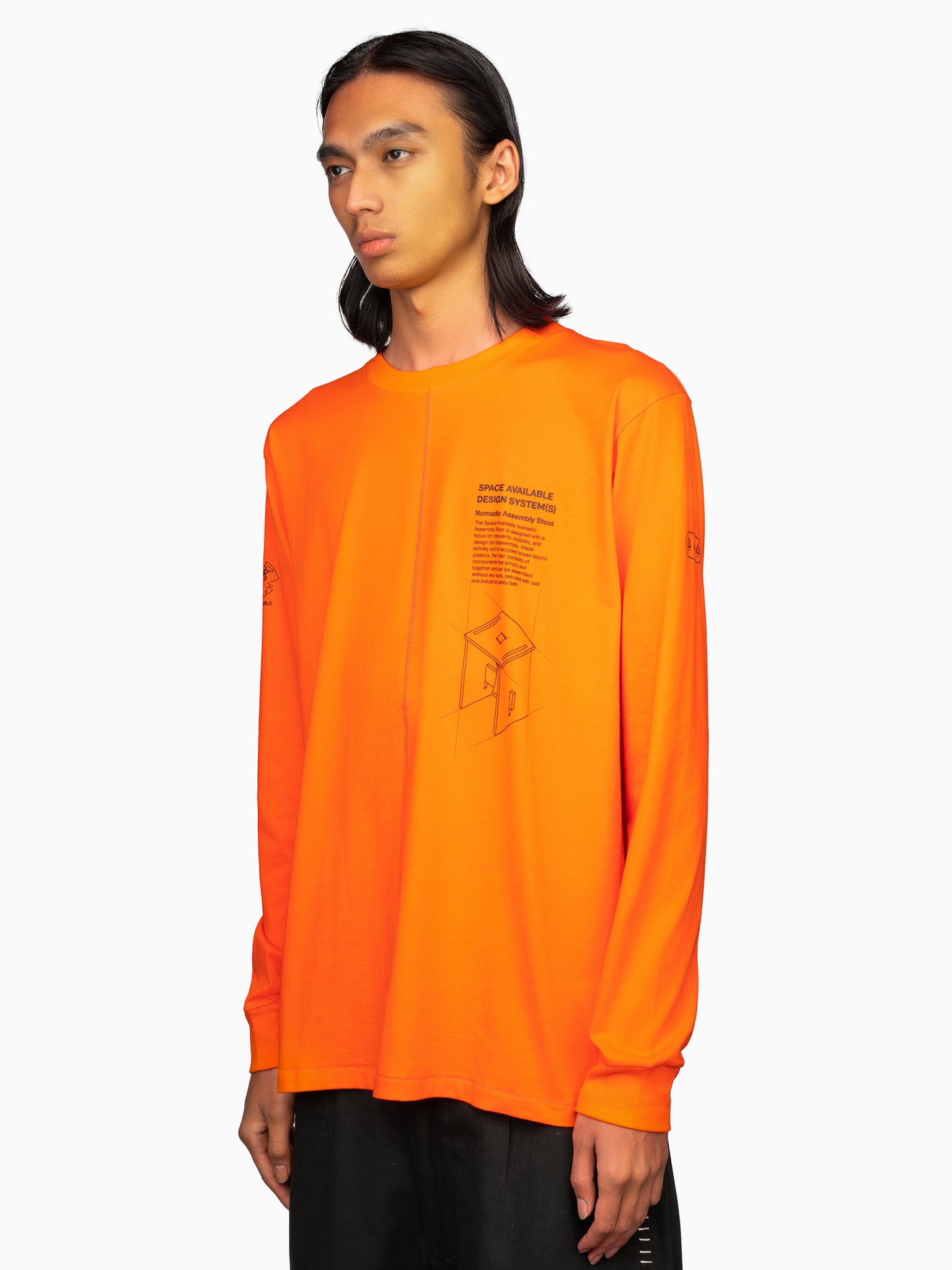 Nomadic Stool Long Sleeve Tee Orange