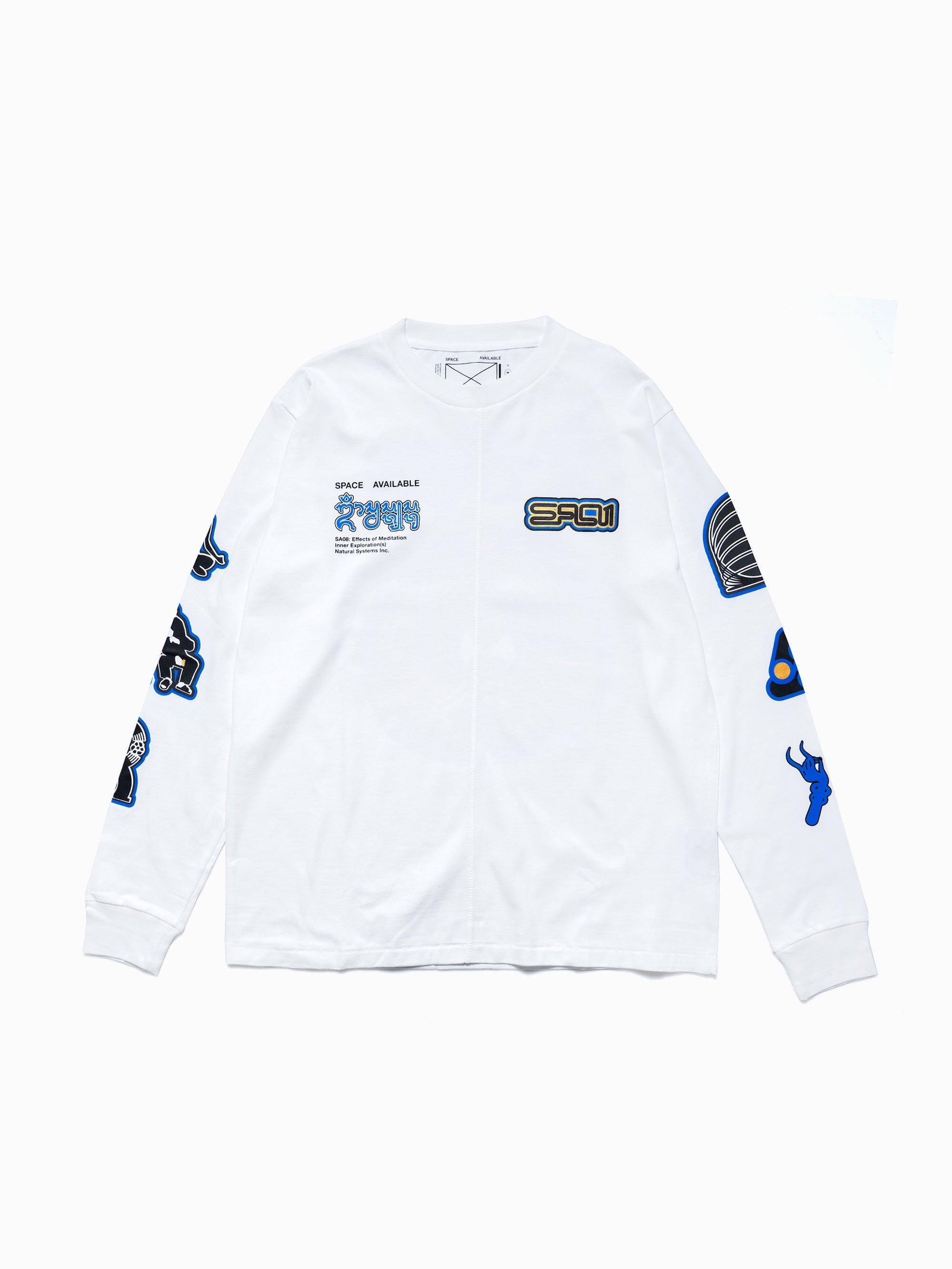 Natural System Long Sleeve Tee White