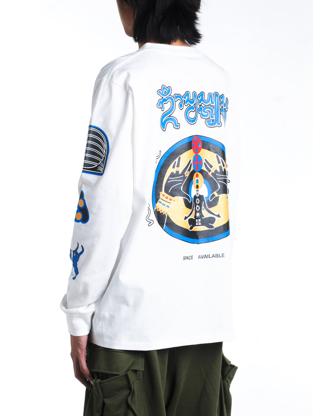 Natural System Long Sleeve Tee White