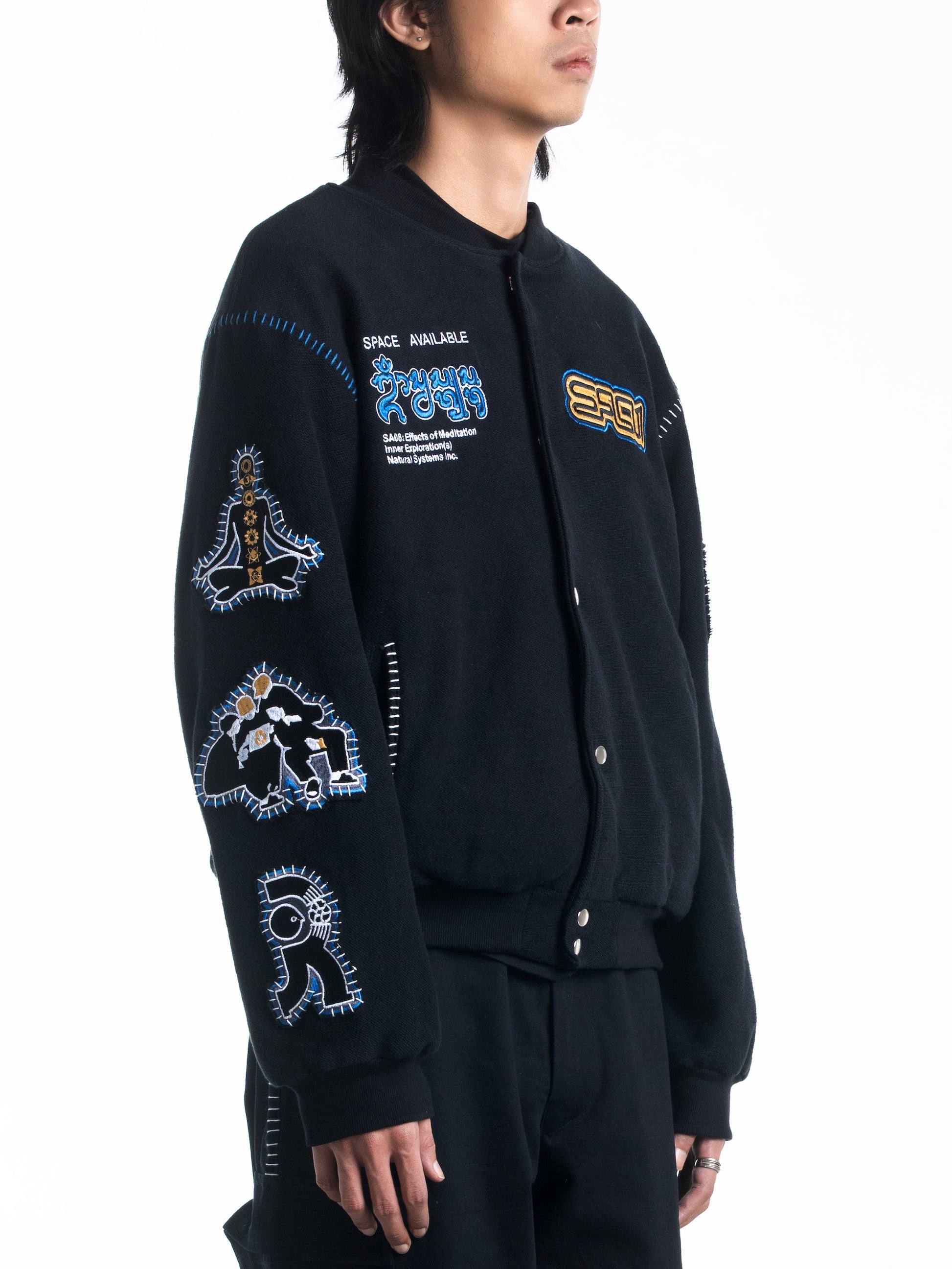 Natural System Varsity Jacket Black