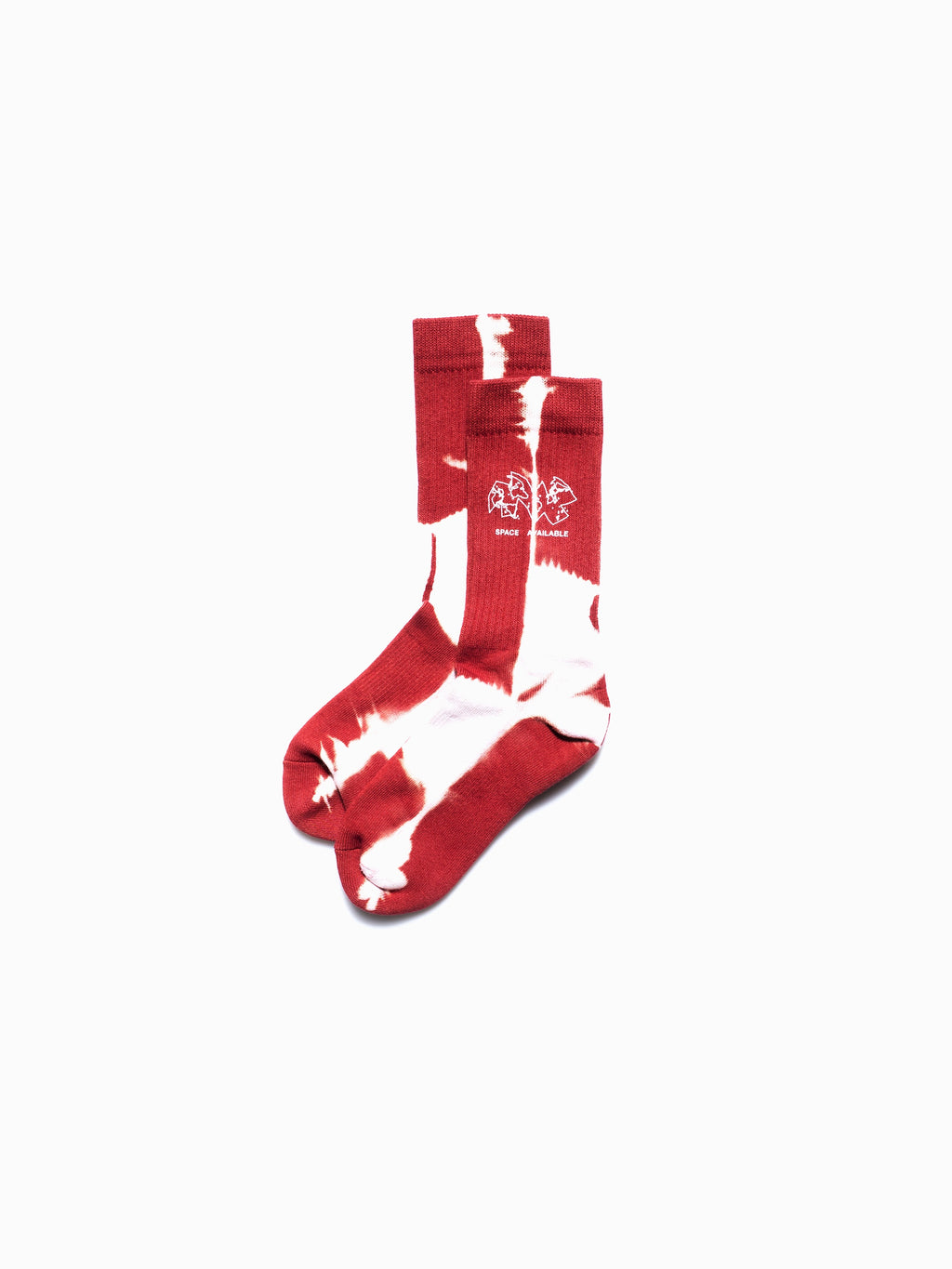Logo Sock Tie Dye Red