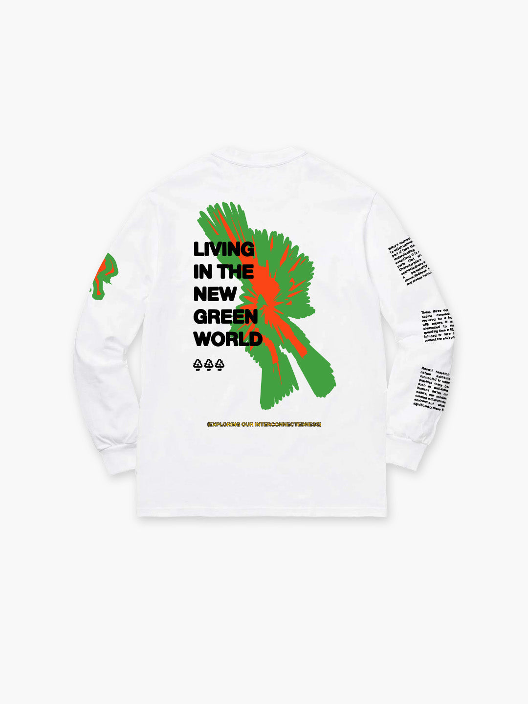 New Green World Long Sleeve T-Shirt White