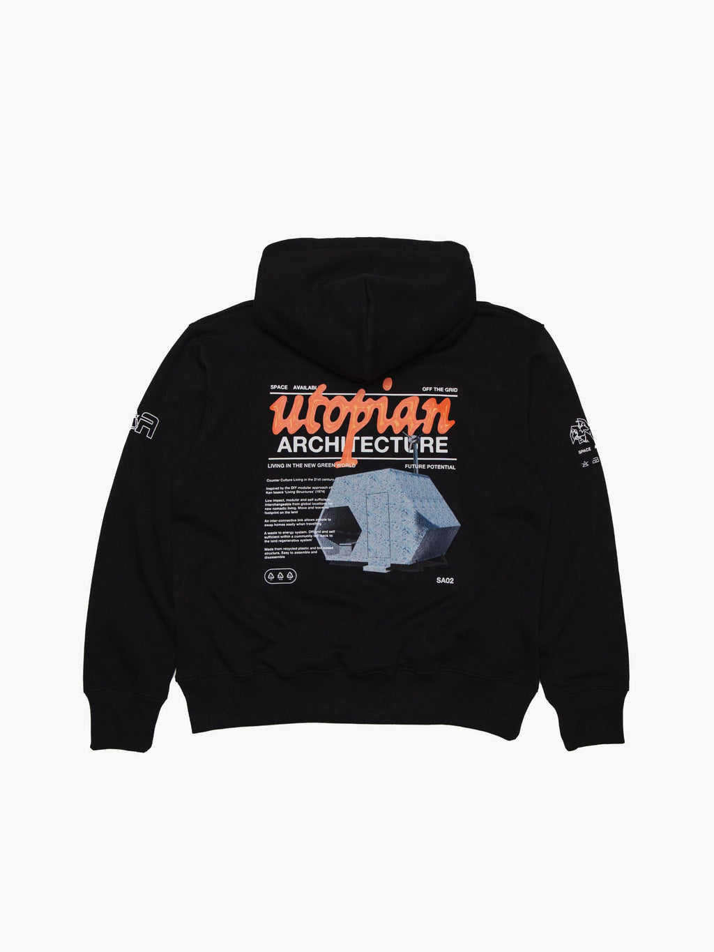 Utopian Architecture Hoodie Black