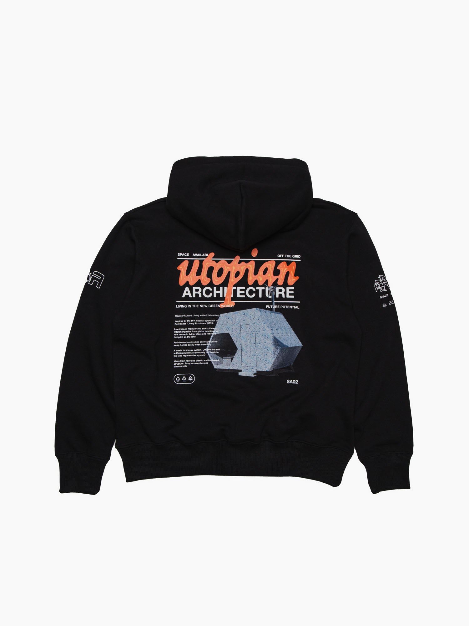 Utopian Architecture Hoodie Black
