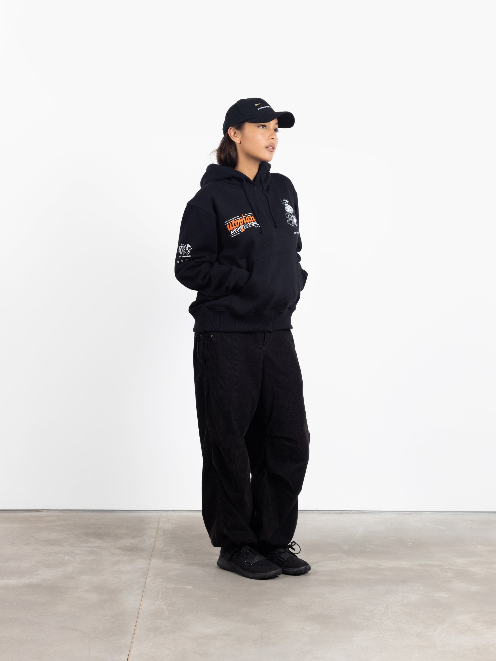 Utopian Architecture Hoodie Black