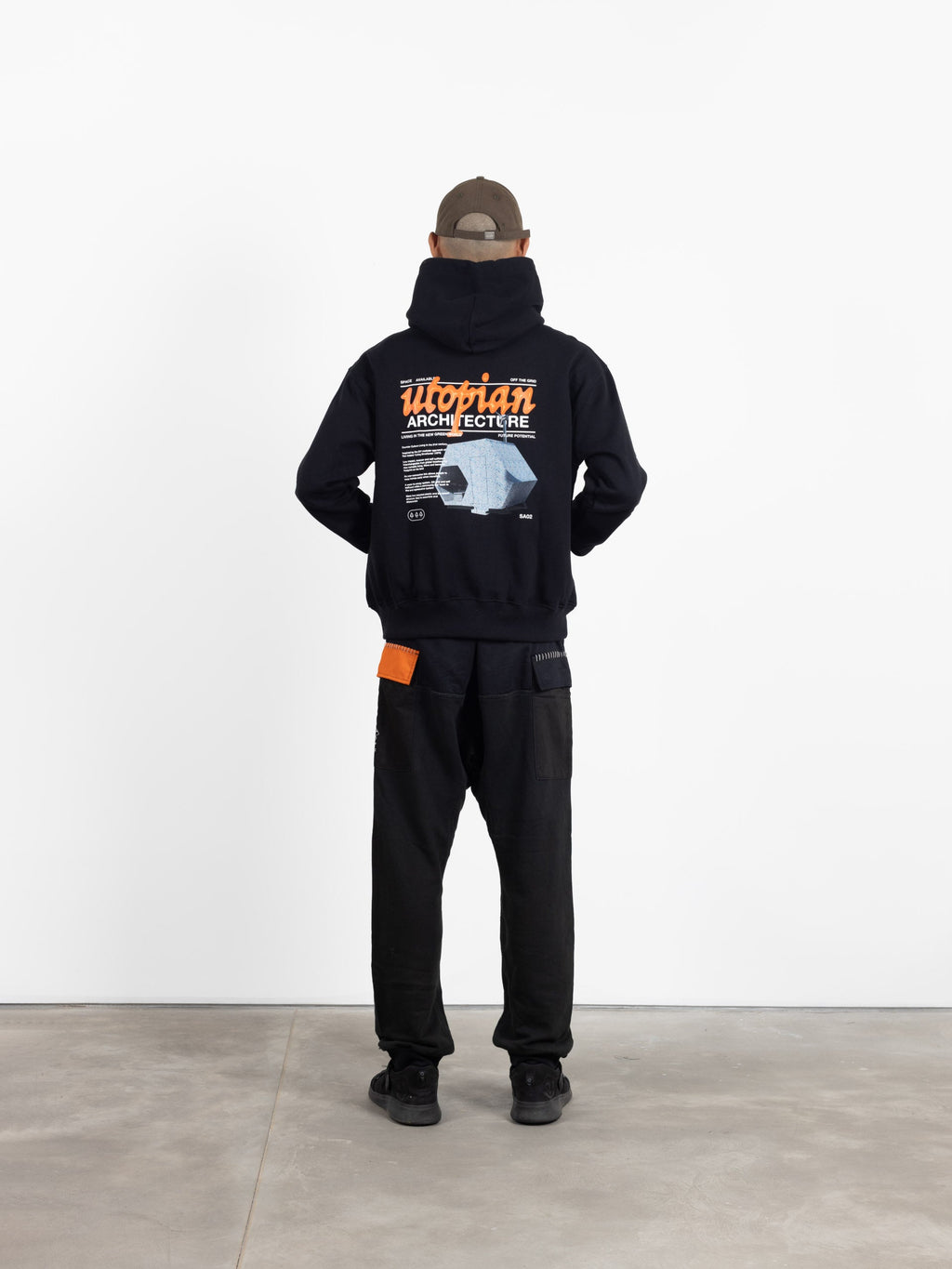 Utopian Architecture Hoodie Black