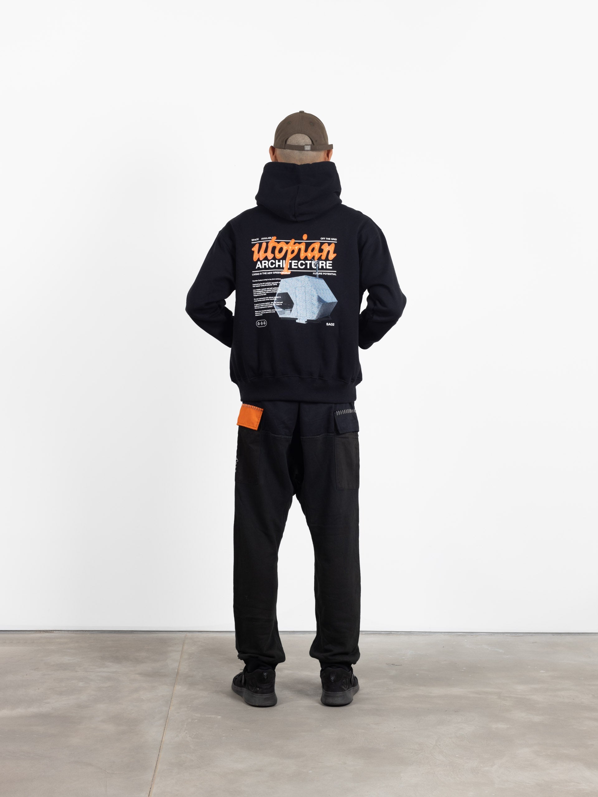Utopian Architecture Hoodie Black
