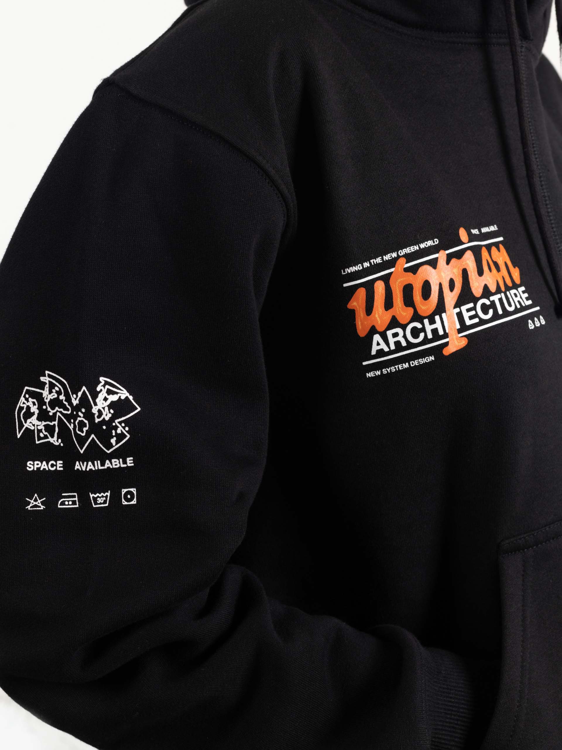 Utopian Architecture Hoodie Black