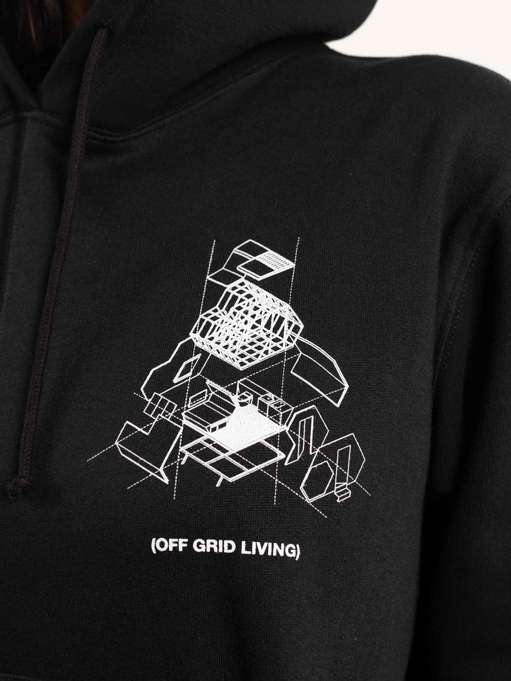 Utopian Architecture Hoodie Black