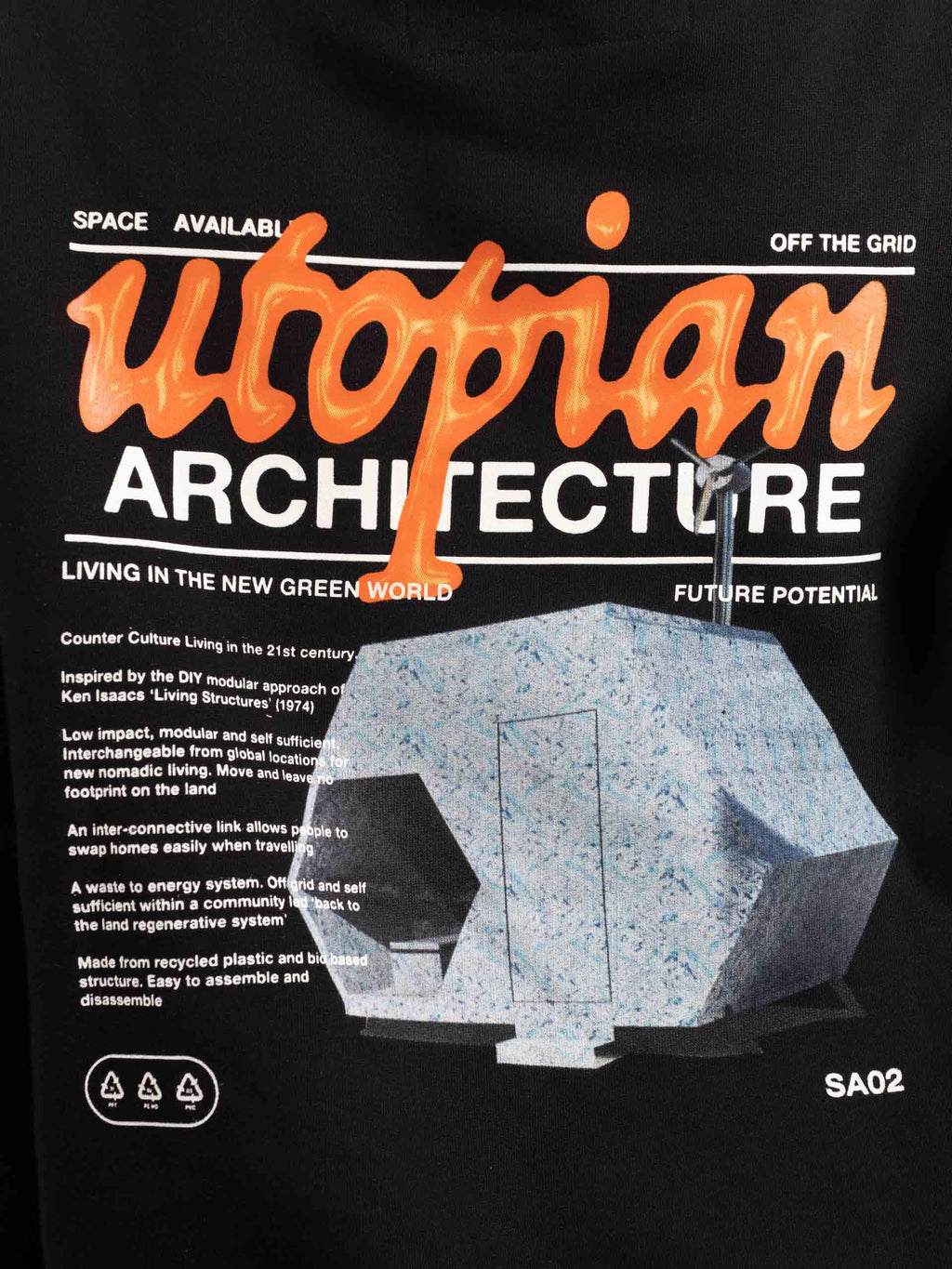 Utopian Architecture Hoodie Black