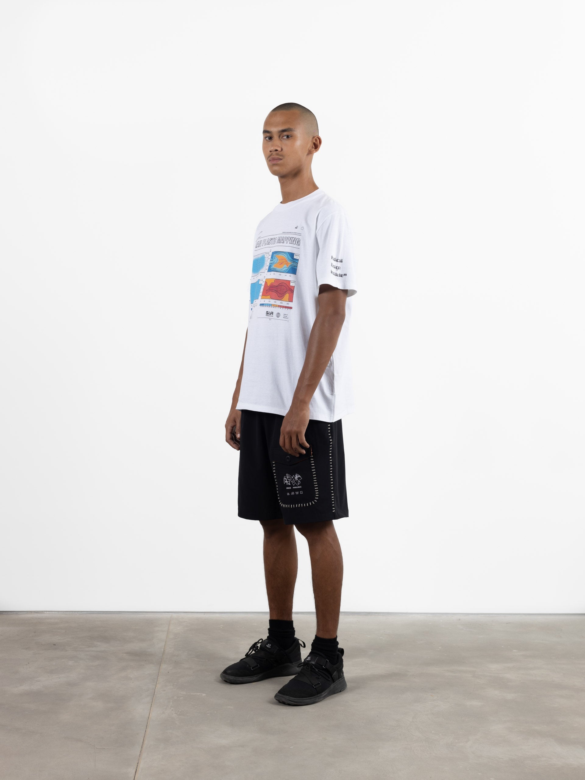 Waste Plastic Mapping T-Shirt White