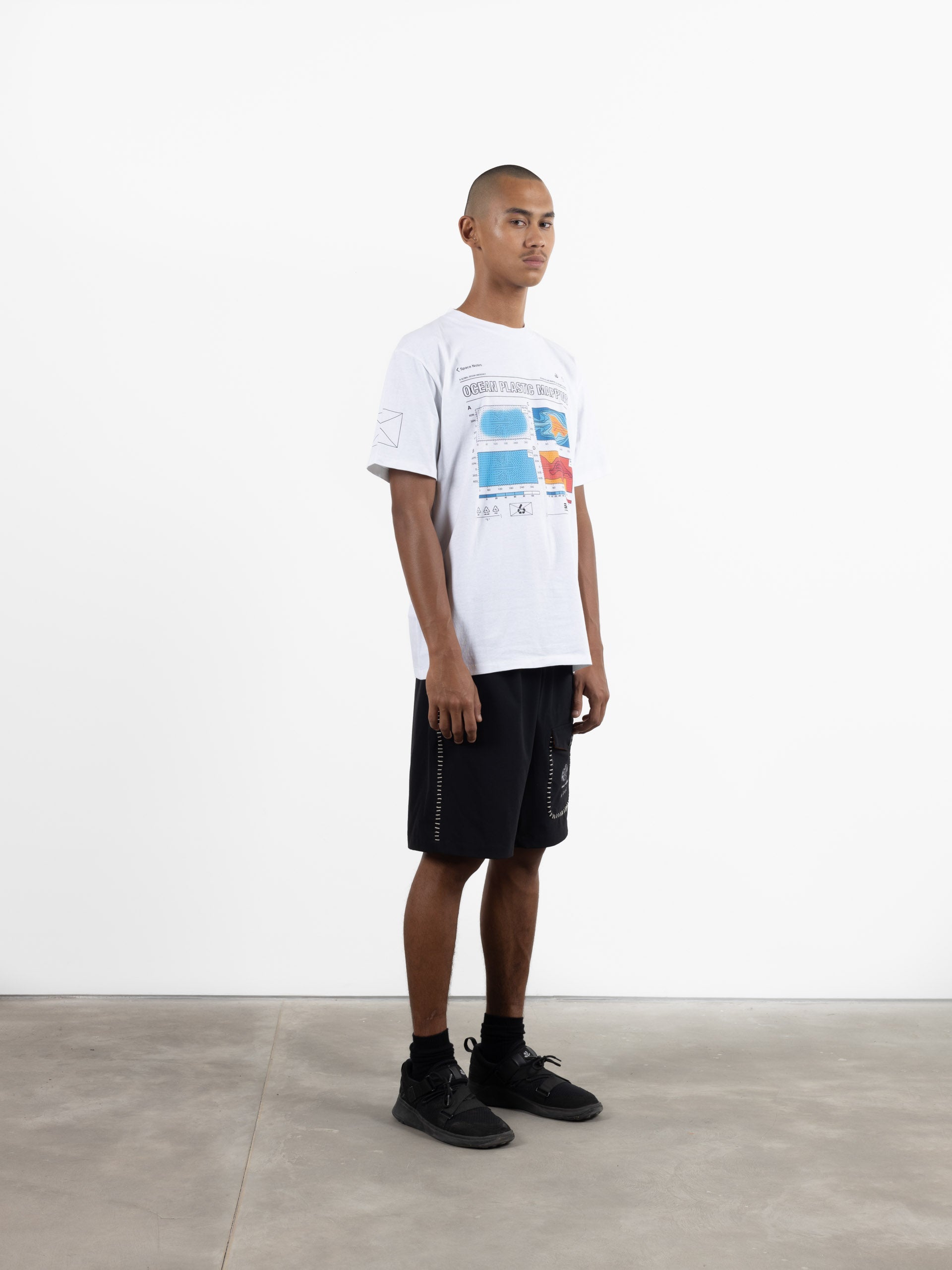 Waste Plastic Mapping T-Shirt White