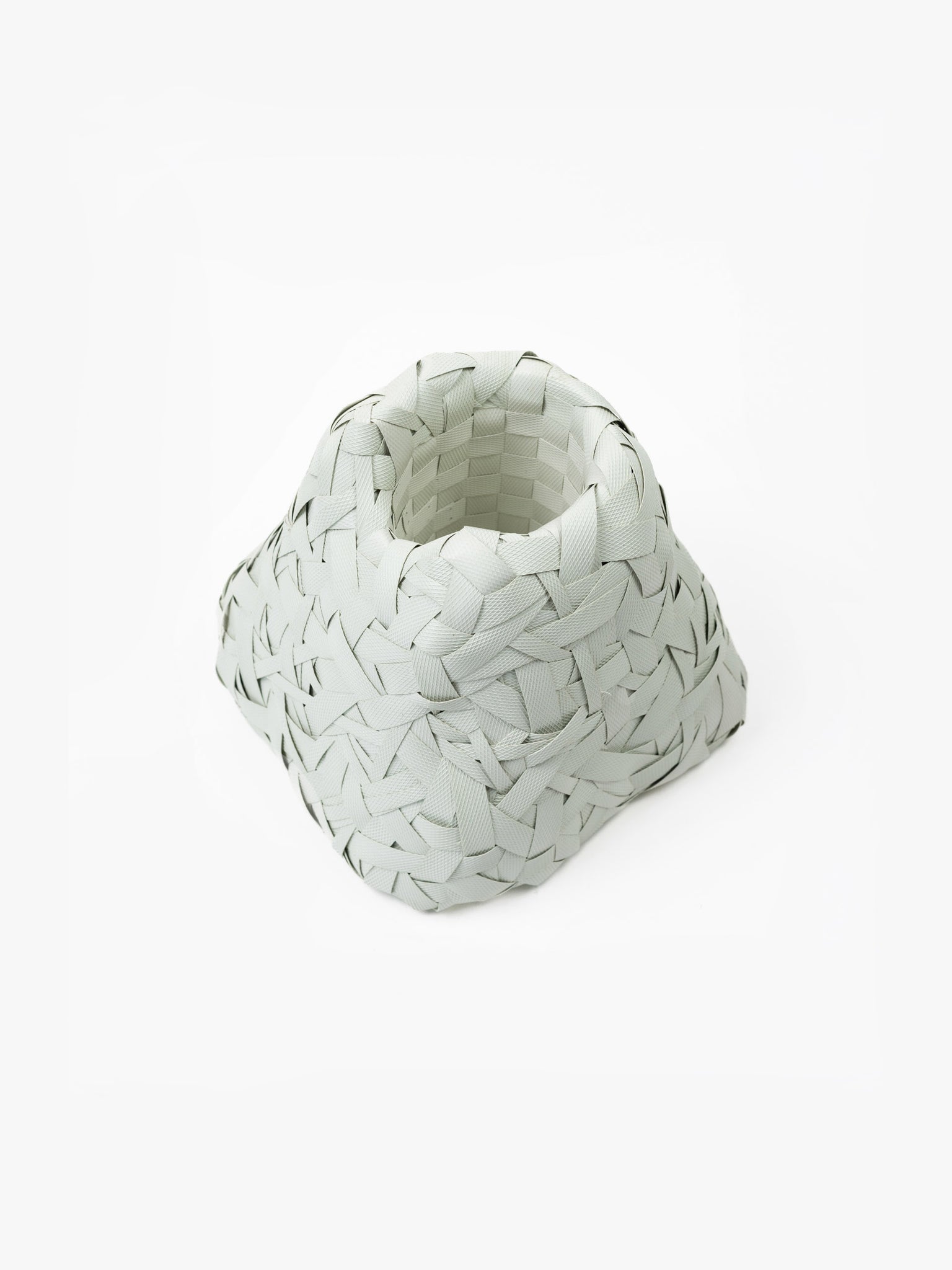 Recycled Plastic Woven Ecology Vase White